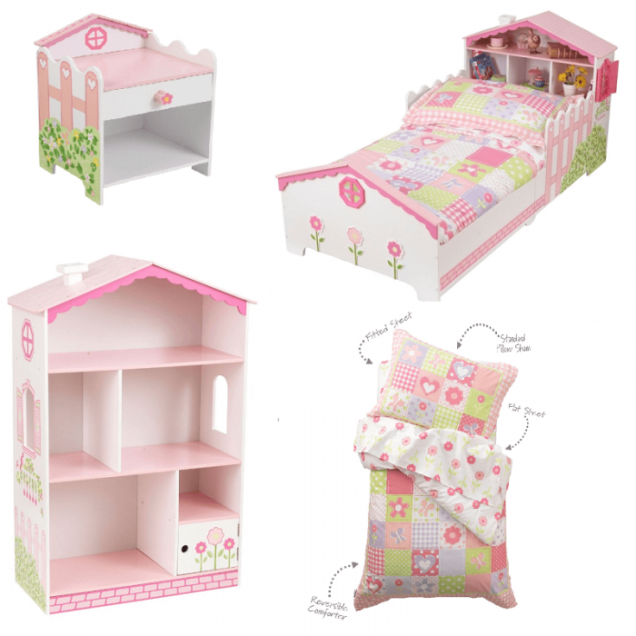 Set Mobilier Dollhouse pat noptiera biblioteca lenjerie